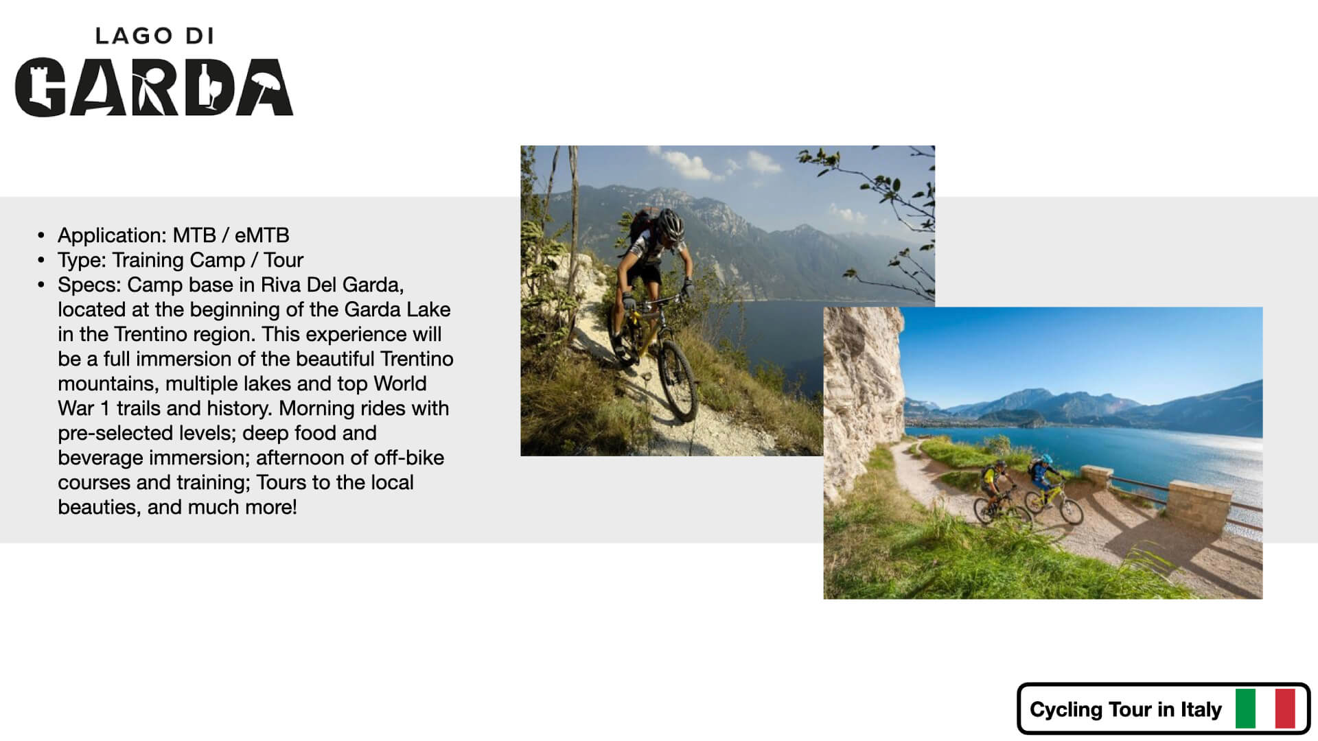 LAGO DI GARDA ITALY INFO BIKE TOUR ZEROUNO